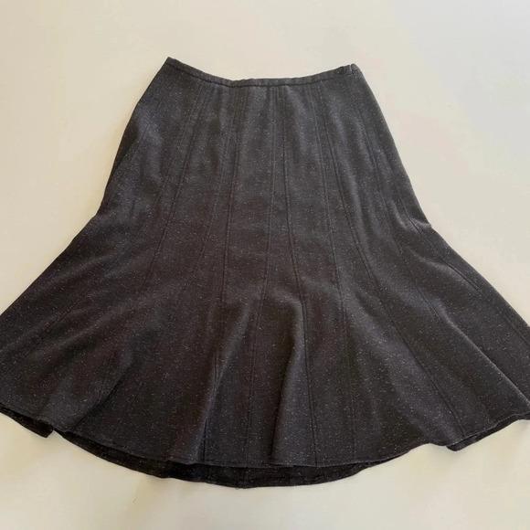 Larry Levine- Classic A Line- Charcoal Gray Skirt- Midi- Women’s- 8 - Picture 1 of 10